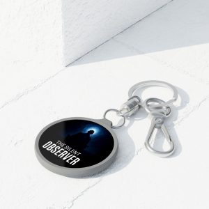 Silent Observer Keyring Tag, Inspirational Keychain, Mindfulness Gift, Meditation Accessory, Unique Gift Idea, Personalized Keyring