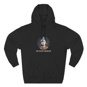 Silent Observer Hoodie - Cozy Fleece Hoodie, Graphic Sweatshirt, Unisex Pullover, Perfect Gift for Teens, Streetwear Fashion